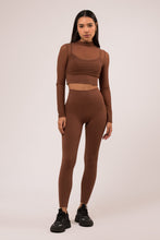 Cargar imagen en el visor de la galería, Posh brown Leggings