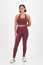 Cargar imagen en el visor de la galería, Solid Vintage Wine Leggings