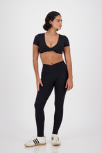 Cargar imagen en el visor de la galería, Ribbon Coal Black Top