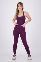 Cargar imagen en el visor de la galería, Aura Wine Plum Leggings