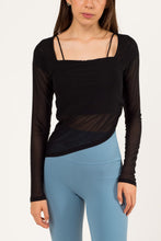 Cargar imagen en el visor de la galería, Mesh Black Long Sleeve