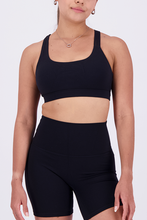 Cargar imagen en el visor de la galería, Solid Cross Black Top