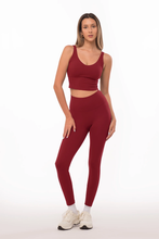 Cargar imagen en el visor de la galería, Daylight Burgundy Red Leggings