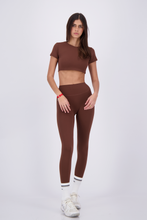Cargar imagen en el visor de la galería, Rush Caramel Brown Leggings