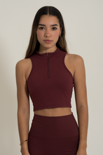 Cargar imagen en el visor de la galería, Zip Vest Wine Top