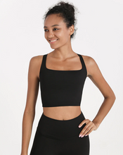 Cargar imagen en el visor de la galería, Cross Back Black Top