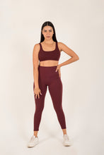Cargar imagen en el visor de la galería, Solid Leggings Wine Red