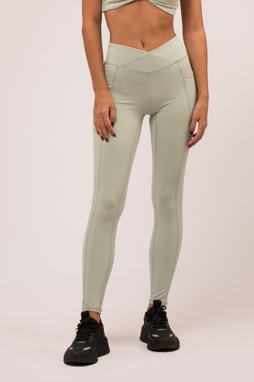 Twist Pocket Green Leggings