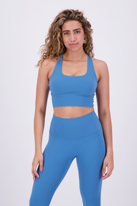 Solid Silk Blue Top