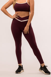 Compact Wine Carmine Leggings