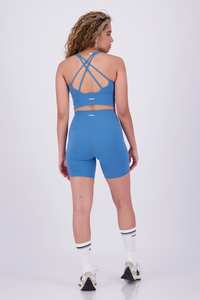 Solid  Silk Blue Short