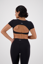 Cargar imagen en el visor de la galería, Ribbon Coal Black Top
