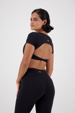 Cargar imagen en el visor de la galería, Ribbon Coal Black Top
