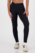 Cargar imagen en el visor de la galería, Ribbon Coal Black Leggings
