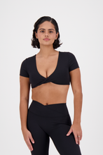 Cargar imagen en el visor de la galería, Ribbon Coal Black Top
