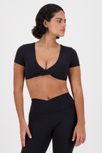 Cargar imagen en el visor de la galería, Ribbon Coal Black Top
