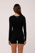 Cargar imagen en el visor de la galería, Long Sleeve Black Onesie
