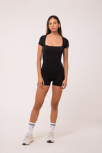 Cargar imagen en el visor de la galería, Short Sleeve Black Onesie
