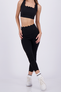 Wave Black Leggings