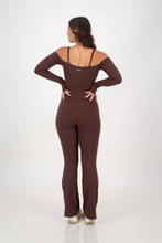 Cargar imagen en el visor de la galería, Hype Brown Long Sleeve Jumpsuit
