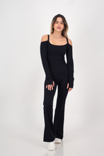 Cargar imagen en el visor de la galería, Hype Black Long Sleeve Jumpsuit
