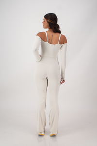 Hype Cream Long Sleeve Jumpsuit