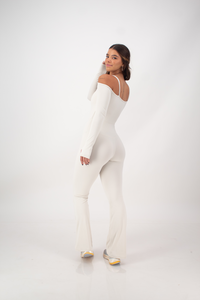 Hype Cream Long Sleeve Jumpsuit