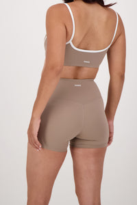 Contrast Taupe Brown Short