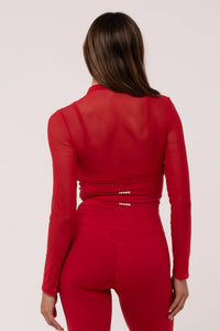 Posh Carmine Red Long Sleeve