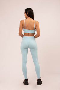 Twist Pocket Blue Leggings