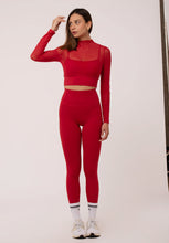 Cargar imagen en el visor de la galería, Posh Carmine Red Leggings
