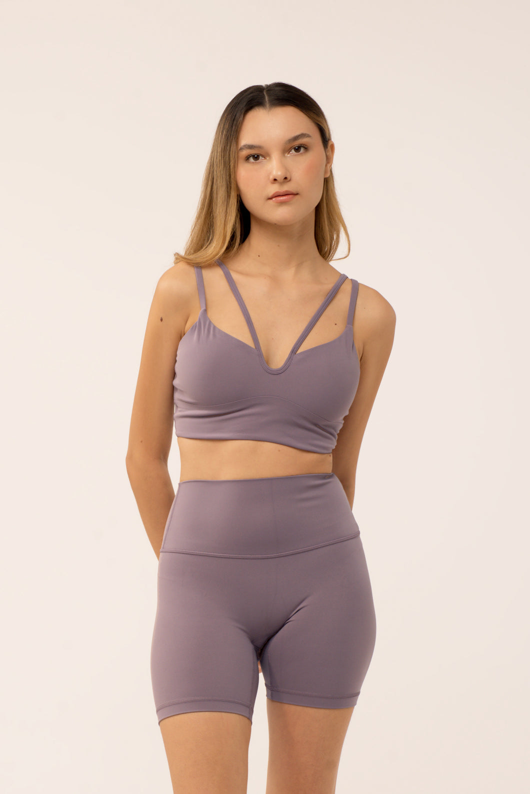 Purple Gray V Top