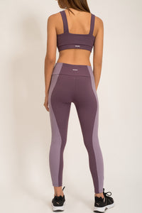 Color Block Purple Leggings