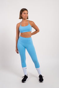 Blossom Capri Blue Leggings