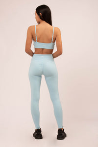 Twist Pocket Blue Leggings