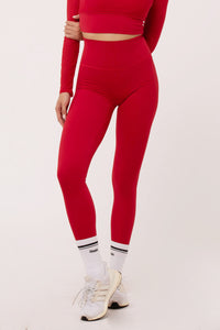 Posh Carmine Red Leggings