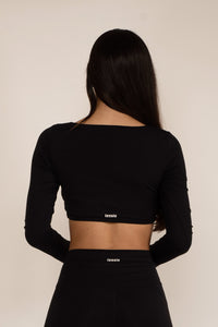 Adapt Long Sleeve Black Top