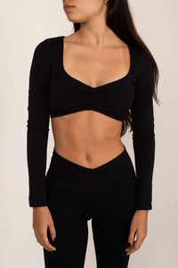 Adapt Long Sleeve Black Top