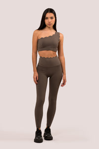 Scallop  Khaki Leggings