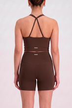 Cargar imagen en el visor de la galería, Solid Scrunch Chocolate Brown Tank Top
