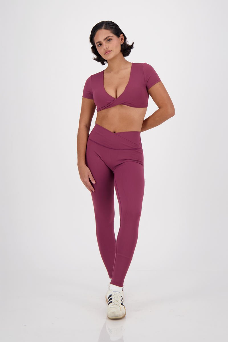 Ribbon Ruby Red Top – TessiaActivewear