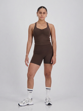Cargar imagen en el visor de la galería, Solid Scrunch Chocolate Brown Tank Top
