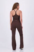 Cargar imagen en el visor de la galería, Solid  Chocolate Brown Flare Pants
