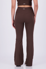 Cargar imagen en el visor de la galería, Solid  Chocolate Brown Flare Pants
