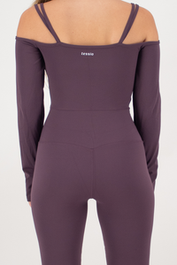 Hype Purple Long Sleeve Jumpsuit