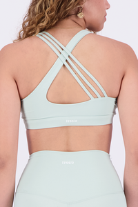 Solid Cross Leaf Green Top