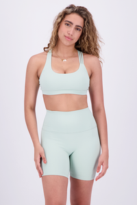 Solid Cross Leaf Green Top