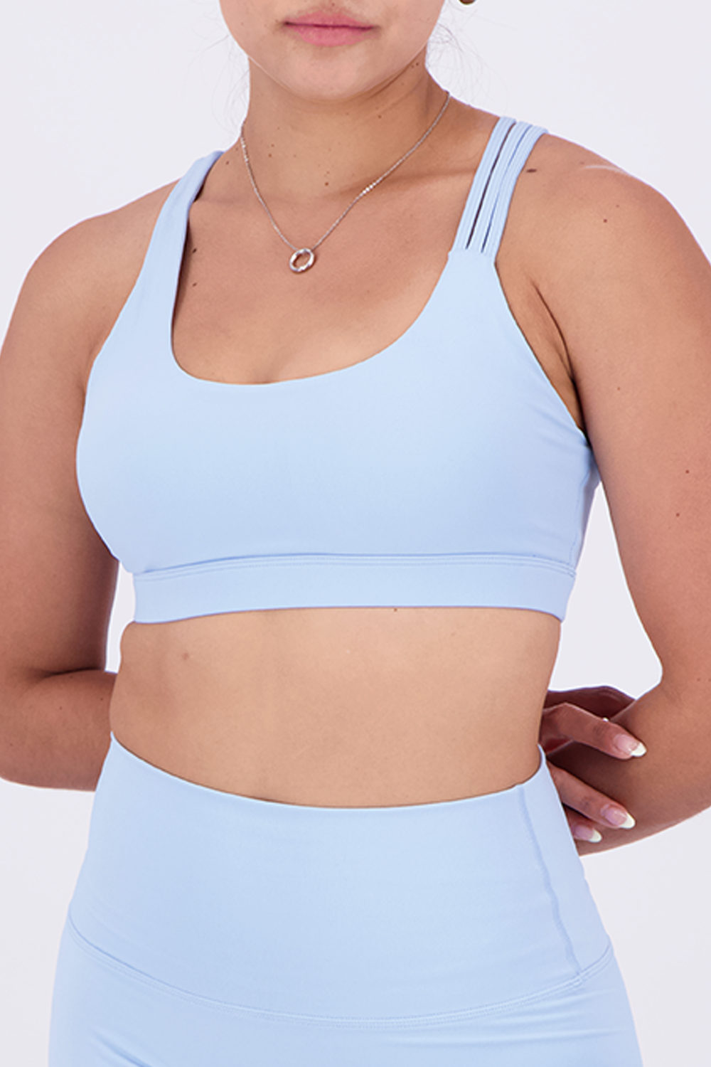 Solid Cross Light Blue Top