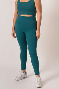 Solid Leggings Green Bluish