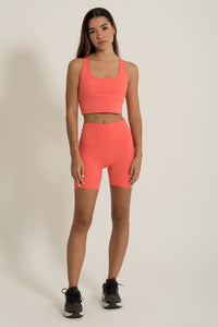 Solid Coral Sunrise Short